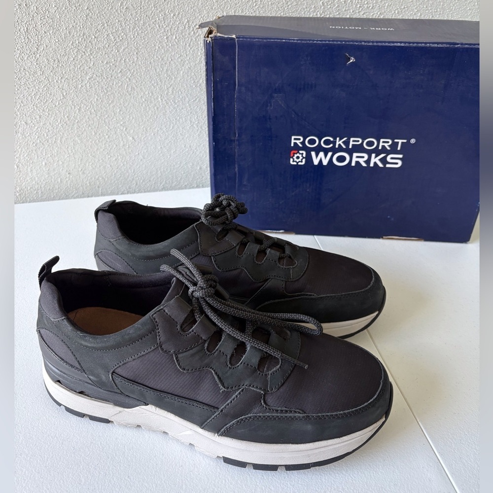 Rockport Works “Pulse‎ Tech” Size 9.5 Wide Women Black Comp toe Sneaker